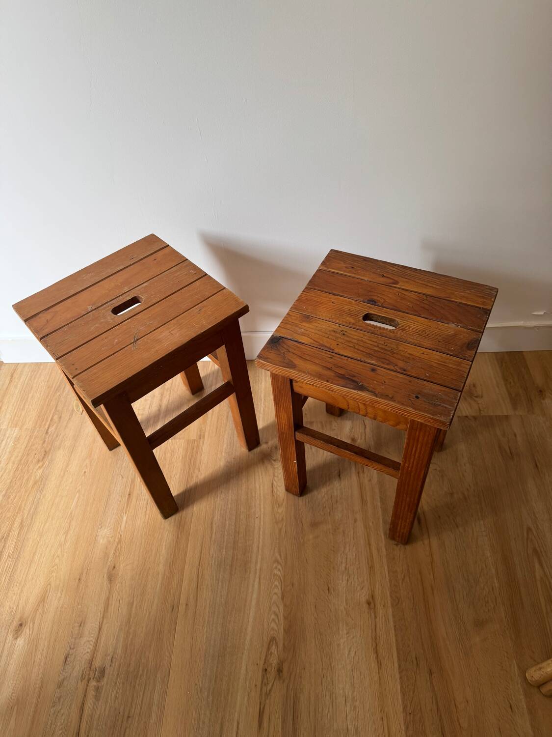Paire de tabourets scandinave vintage