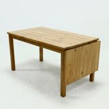 Scandinavian solid pine extendable dining table 1960s