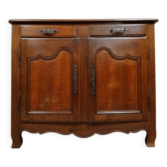 Rustic louis xv period sideboard in oak and poplar circa 1750