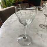 Set of 10 Deco art wine glasses