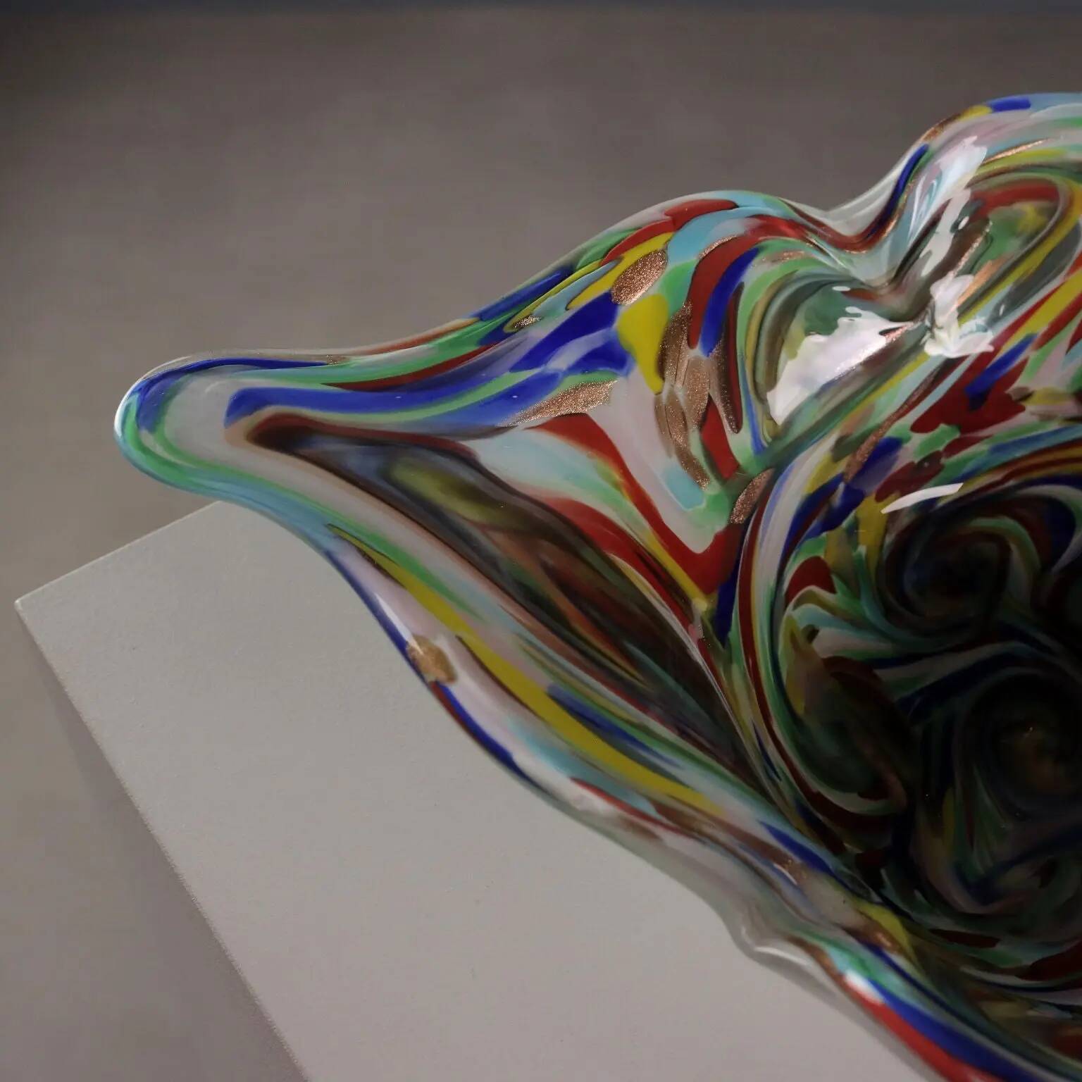 Vintage glass centrepiece from Murano, Italy, 1950s.