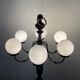 Vintage "Lamppost" in opaline and wood 6 fires