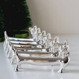 Set of 6 cat knife holders