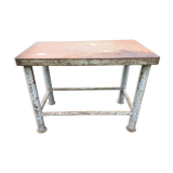 Vintage metal table from an industrial workshop for a makeover