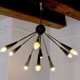 Sputnik 9-armed lustre, Italy, 1960