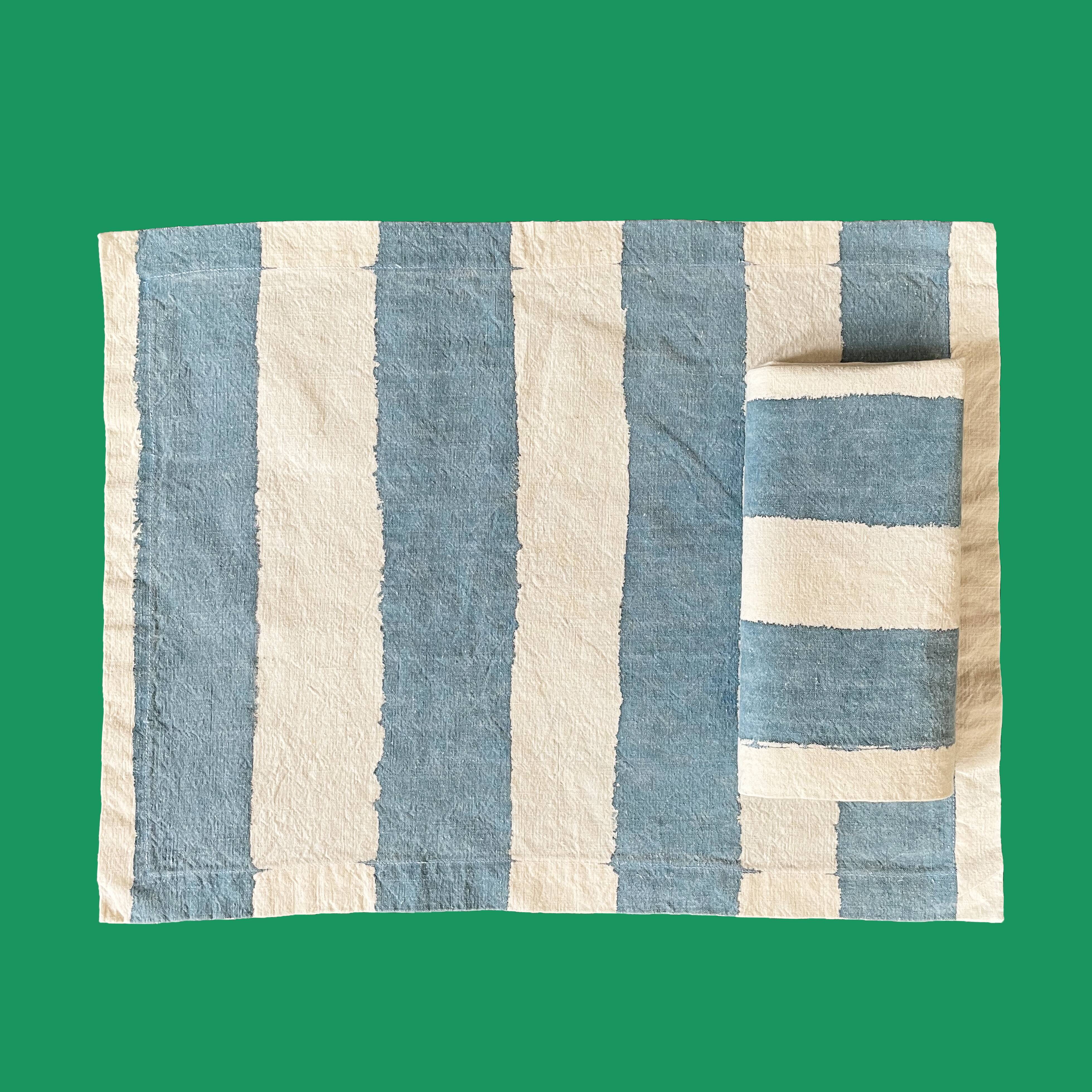 Towel Bayadère Blue