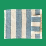 Serviette bayadère bleu