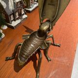 Vintage brass fly ashtray