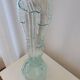 Glass medieval knight-shaped decanter bottle - vintage