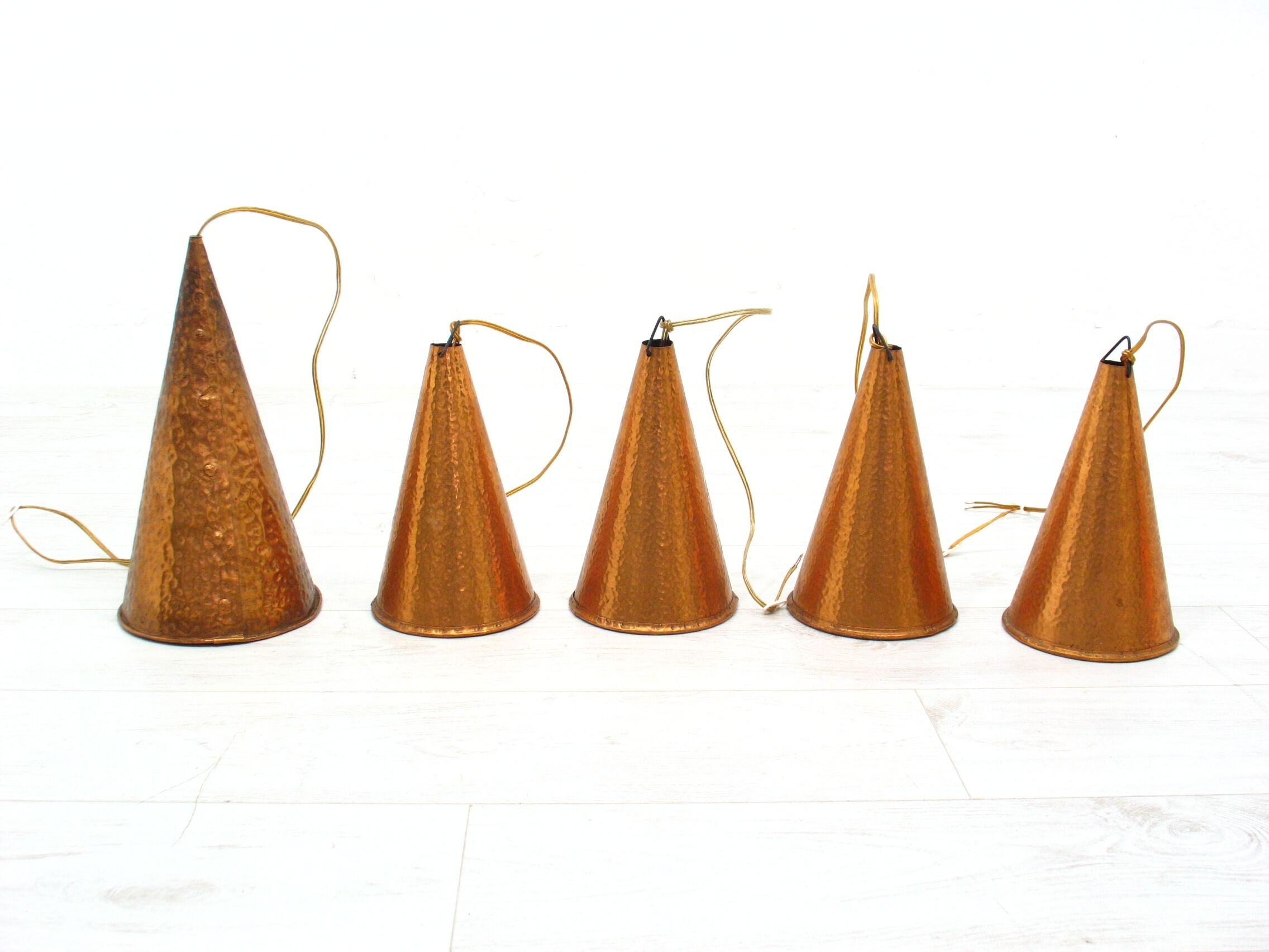 Suspensions coniques par ES Horn Aalestrup, 1970, ensemble (5)