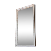 Cream lacquered teak mirror