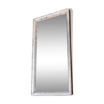 Miroir en teck laqué crème