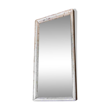 Cream lacquered teak mirror