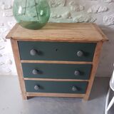 Vintage wood and green dresser