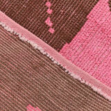 7x10 oversize pink hemp rug, 218x295cm