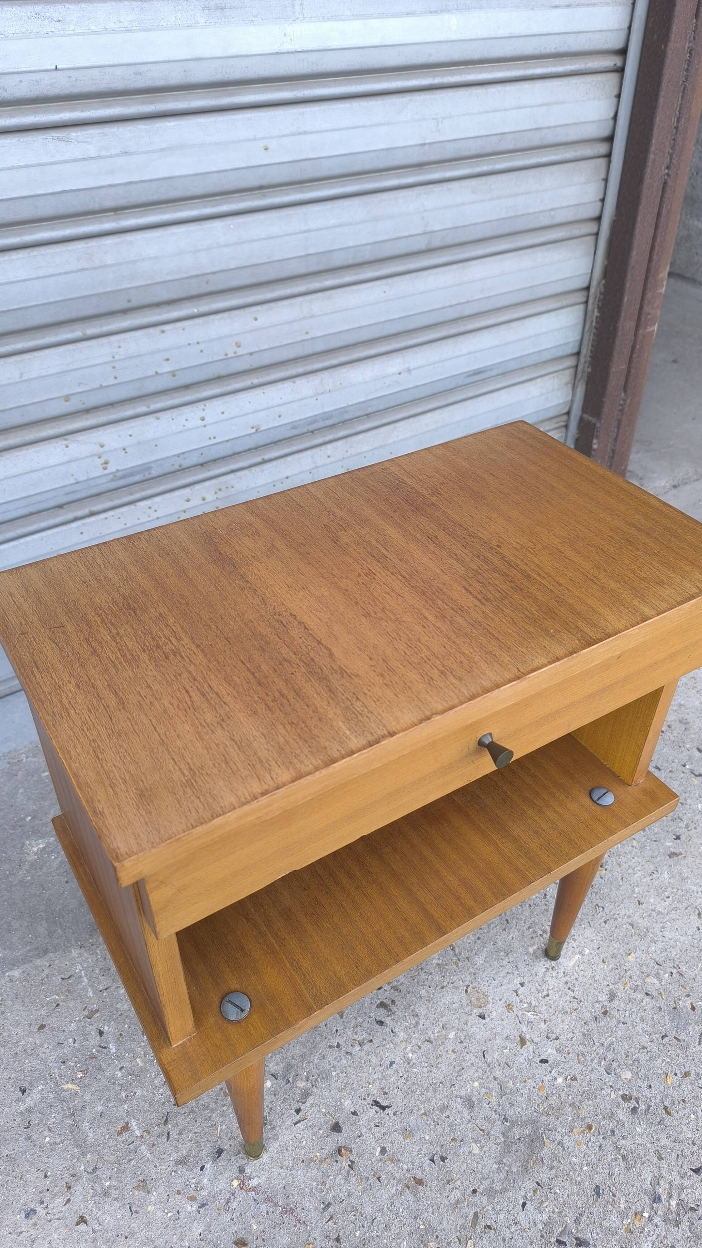 Scandinavian teak bedside table 1960