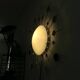 Applique "soleil" en métal chromé et verre dépoli années 80 90