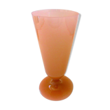 Ancient conical vase on pink soapy opaline feet