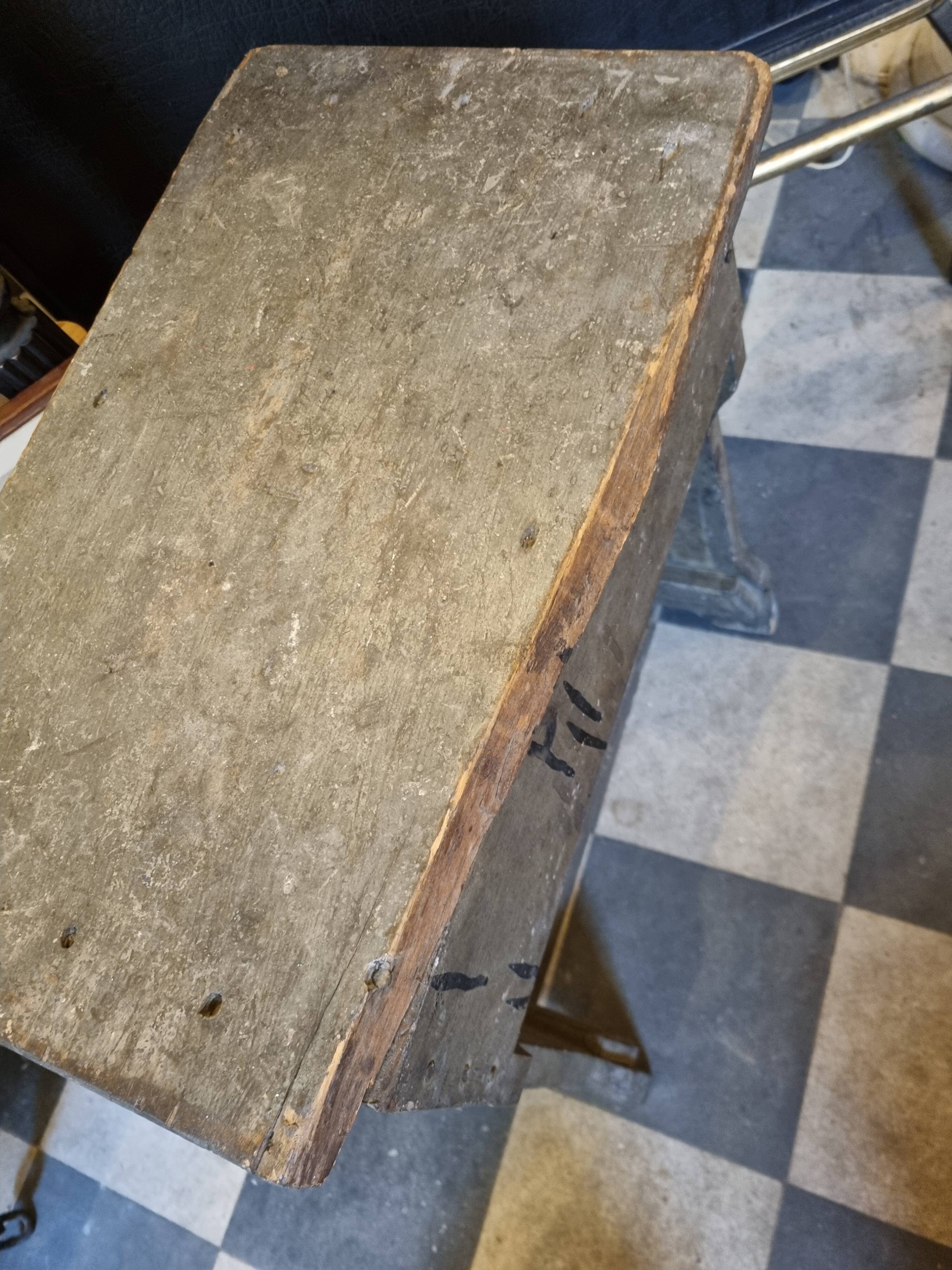 Rustic wooden bedside table