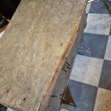 Rustic wooden bedside table