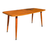 Scandinavian coffee table 1960 wood and ceramic