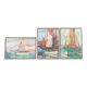 Set of 3 marine watercolours, signed Ghodrat Delbasteh.