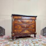 19th Century Restoration Period Flamed Mahogany Chest of Drawers