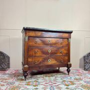 19th Century Restoration Period Flamed Mahogany Chest of Drawers