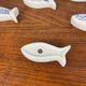 Set of 6 vintage ceramic fish-shaped knife holders