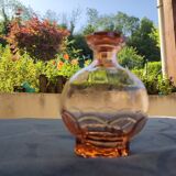 Vintage Pink Molded Glass Carafe