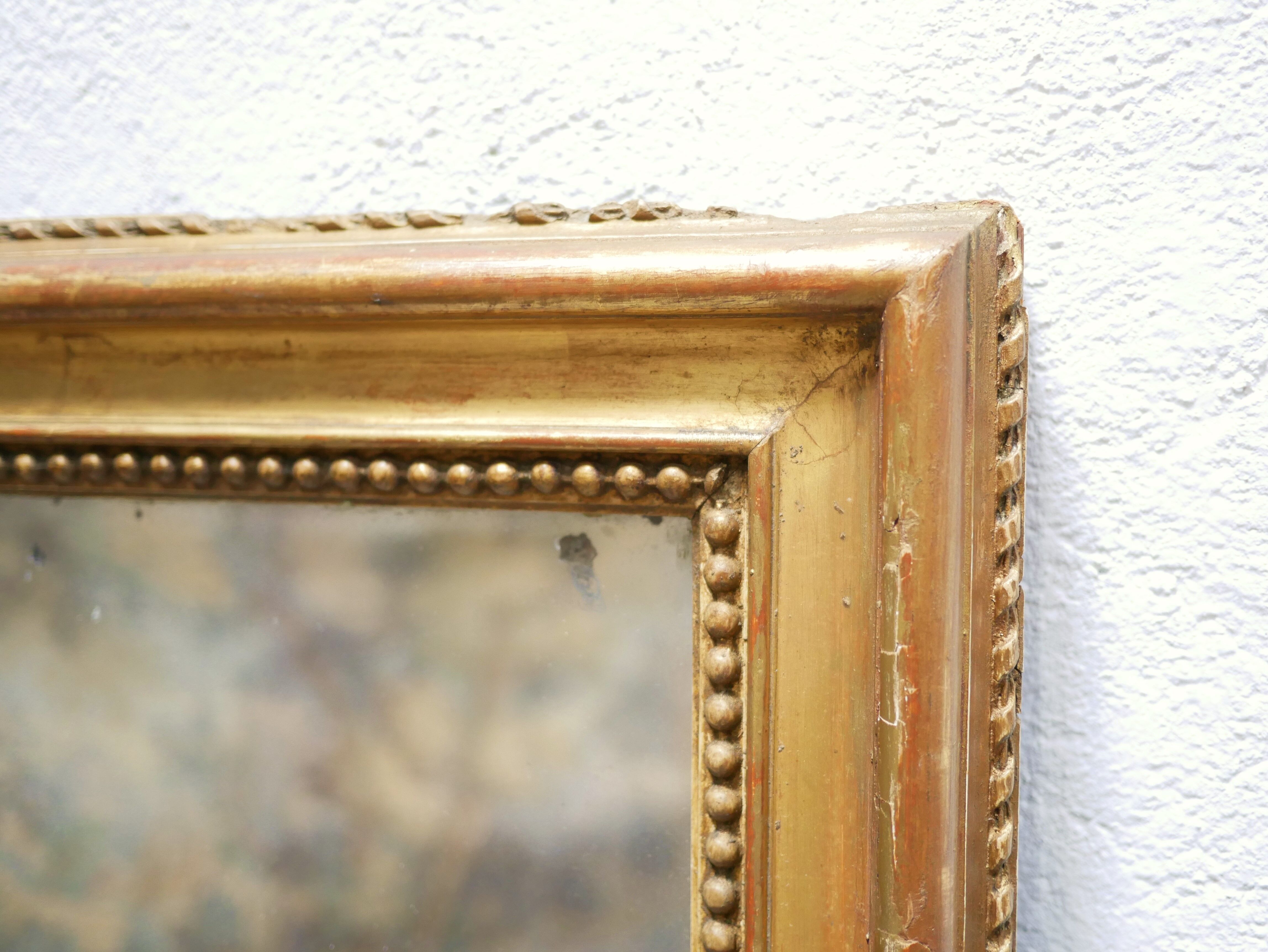 Old rectangular mirror Louis Philippe 150cm x 107cm