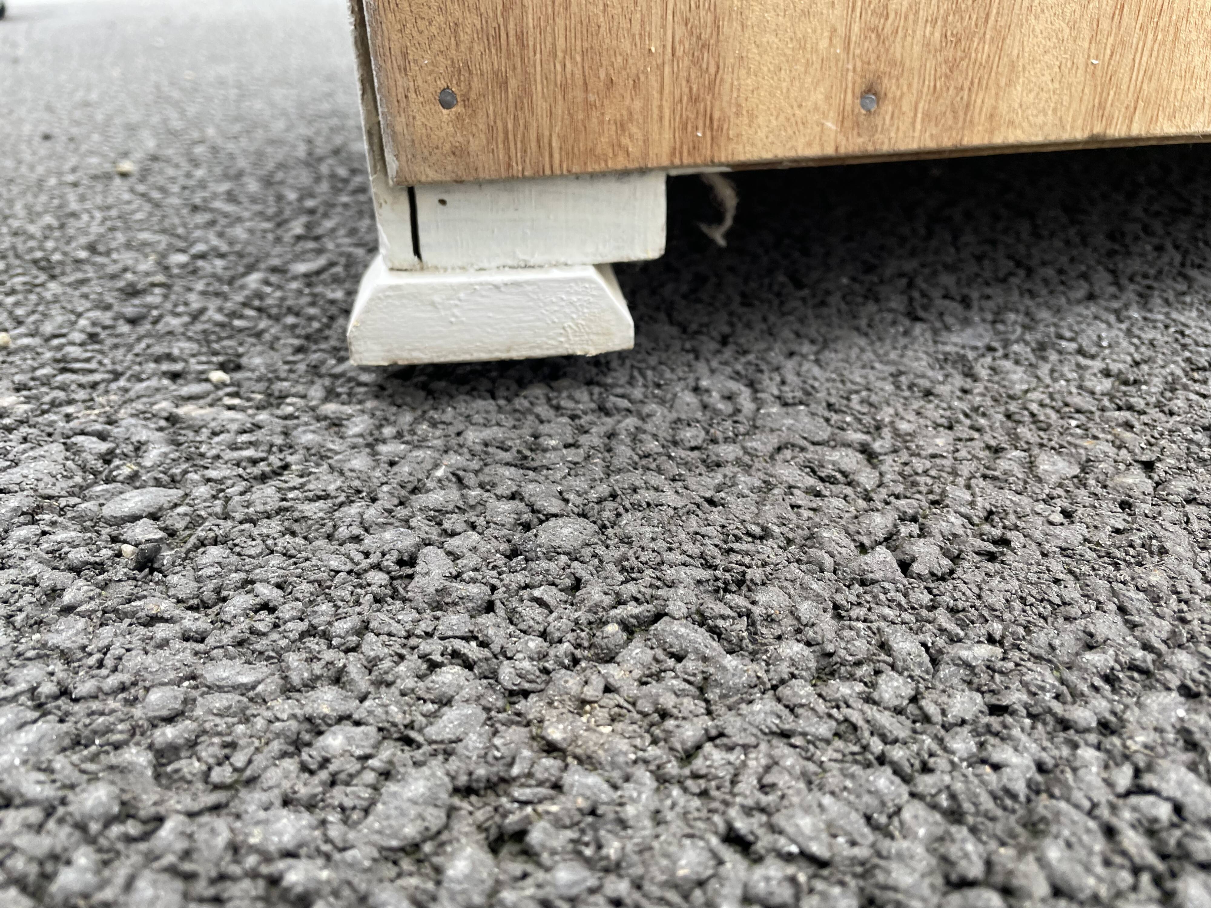 Moulded white sideboard