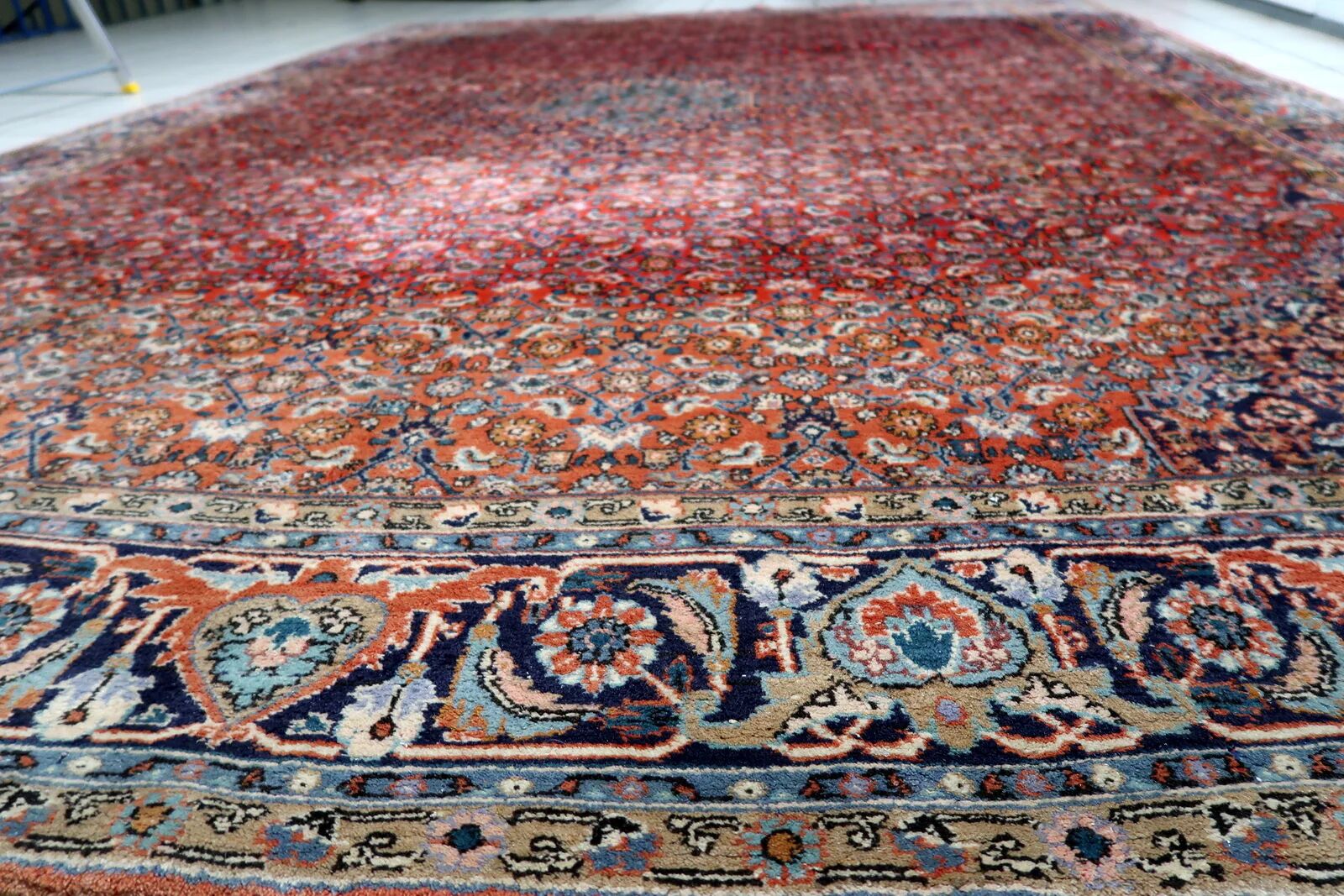 Antique Persian Bidjar handmade rug 7.5' x 10.11' 1920s - 1C1210