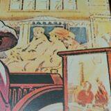 Two mirror frames Art-Deco style, silkscreened " Monte-Carlo " - France - 70's