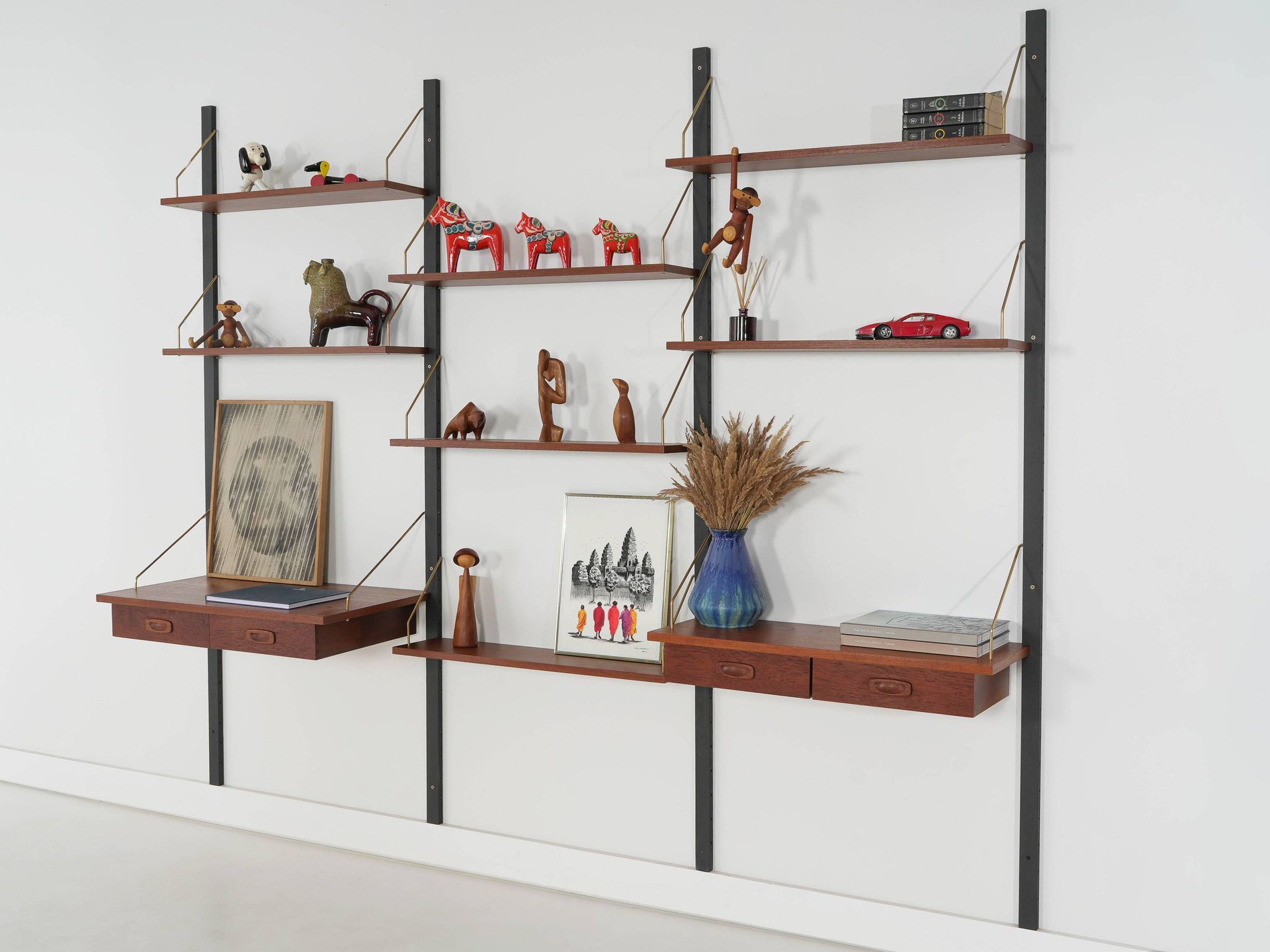 PS System Modular Shelving – Teak Veneer, Danish Design, 1970s