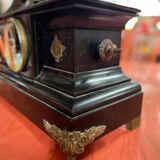 Old Napoleon III clock with bronze statuette