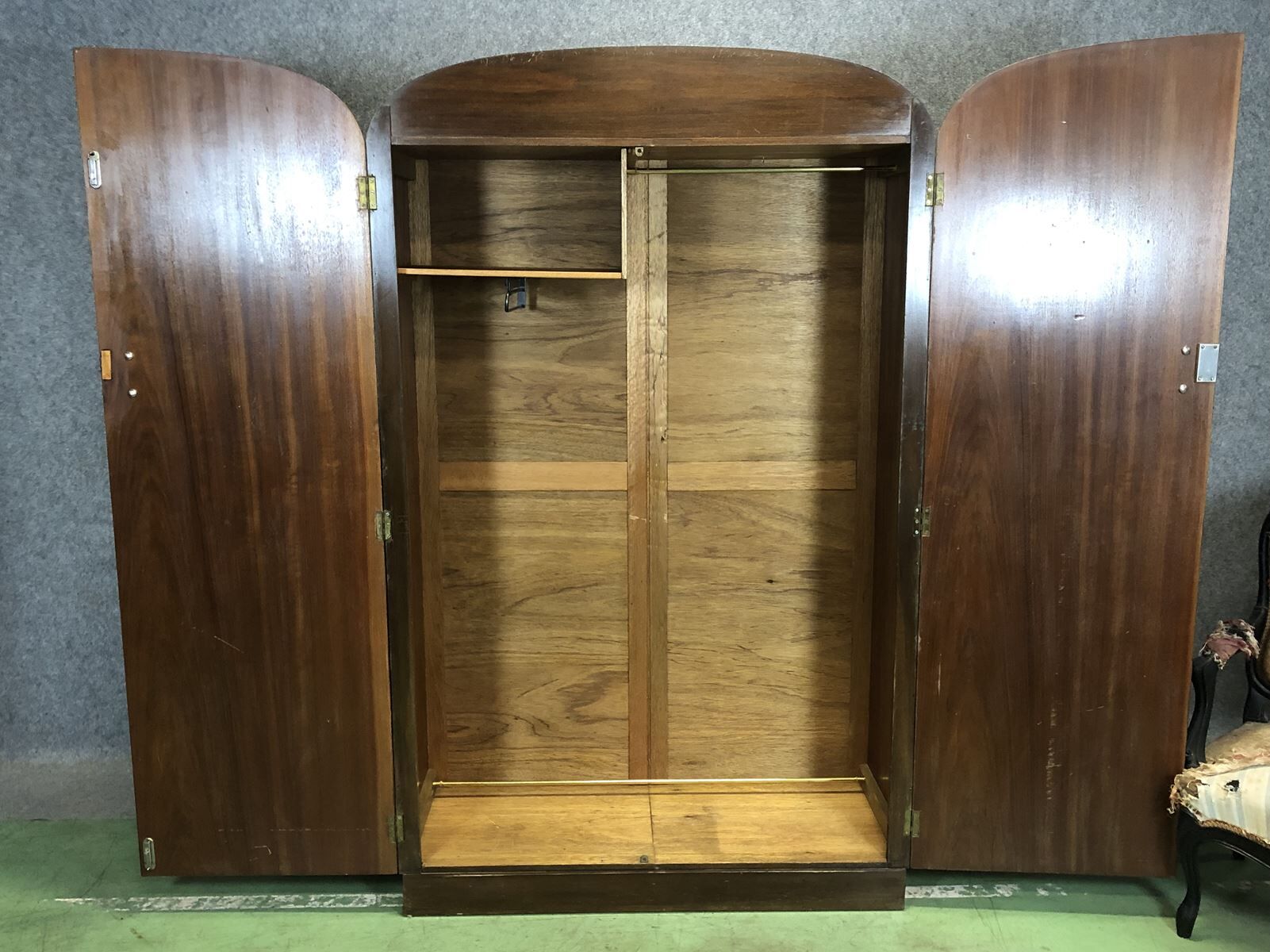English art deco walnut closet