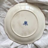 Gien earthenware plate with peony decoration
