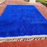 Large Beni Ouarain Berber rug in Majorelle blue, 300x200 cm – thick wool