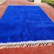 Large Beni Ouarain Berber rug in Majorelle blue, 300x200 cm – thick wool