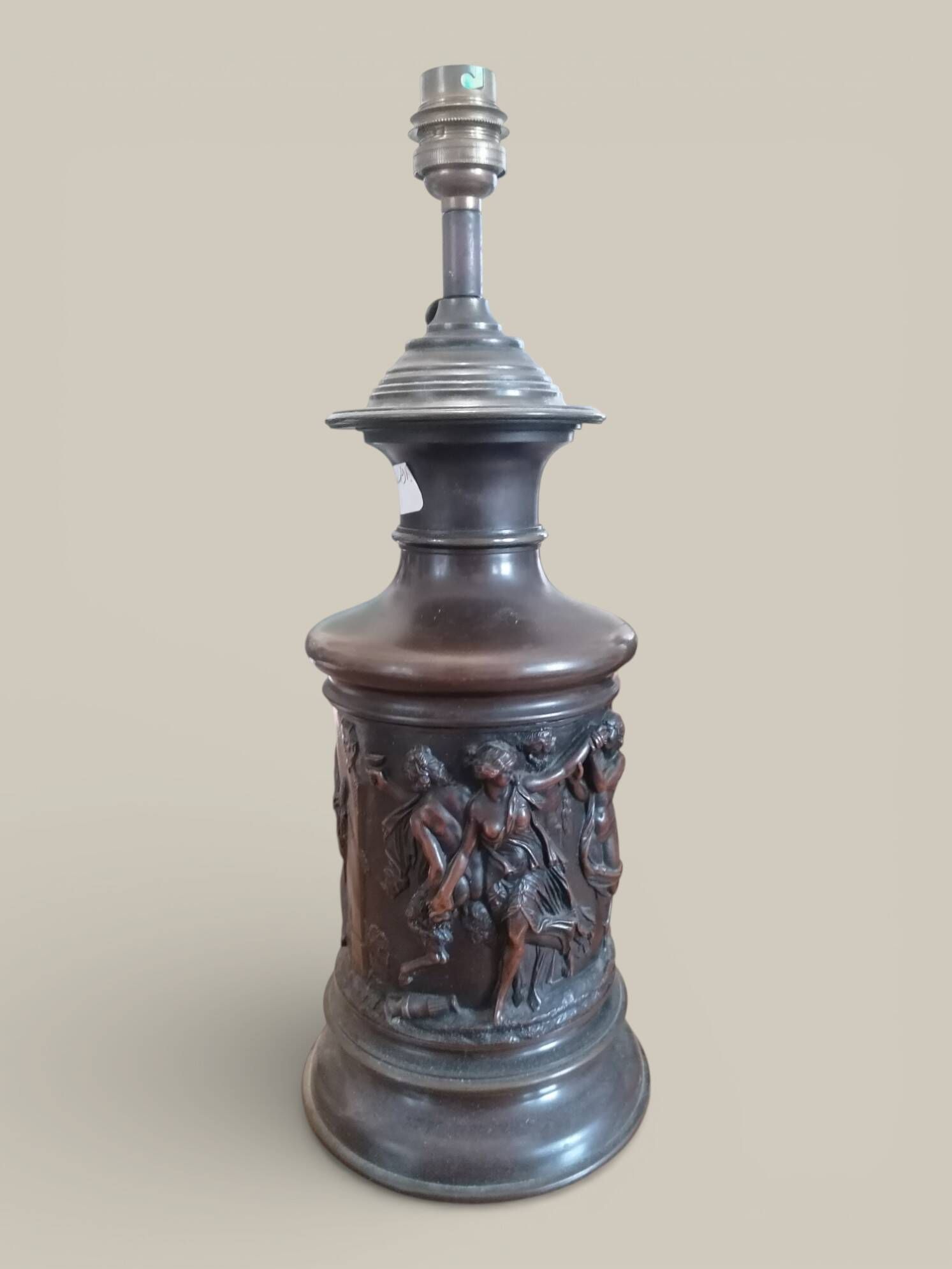 Pair of antique lamp feet - Greek mythology - Bacchanalia