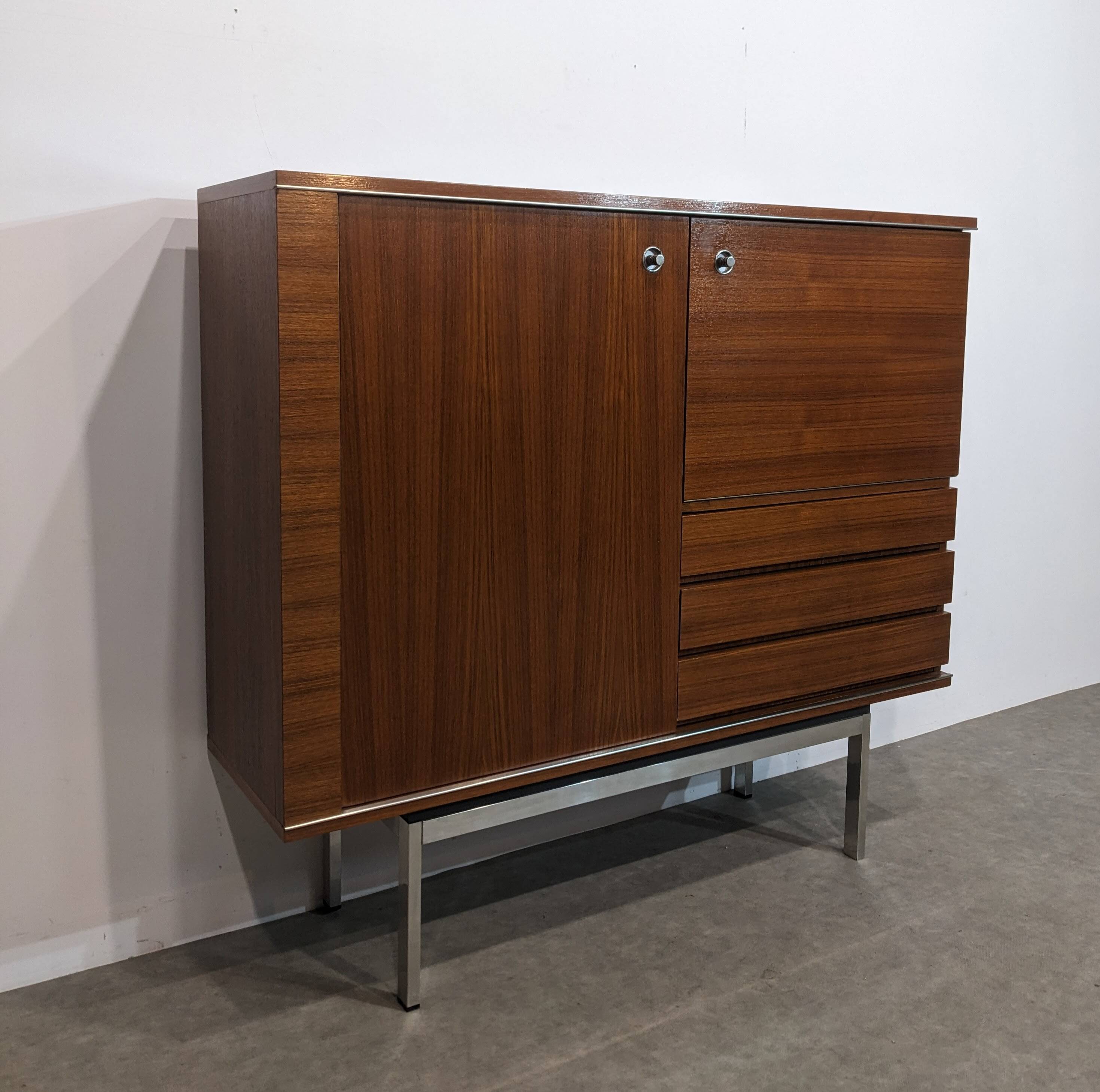 Highboard, Mid-century teak bar 1960s