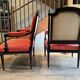 Pair of Queen's armchairs in Louis XVI style, Napoleonic III period.