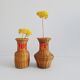 Pair of rattan vases, braided vase 1960