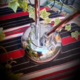 Seventies metal lamp with two spotlights