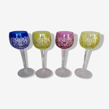 4 verres Saint Louis cristal modèle Riesling