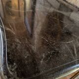 "Louis XIV" style commode with green Alpine marble and walnut burl.