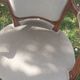 Pair of Rocaille style armchairs in green fabric and walnut, 19th century
