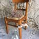 4 chaises vintage en bois et paille