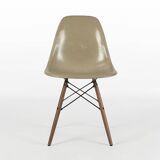 Greige Herman Miller Vintage Original Eames DSW Side Shell Chair